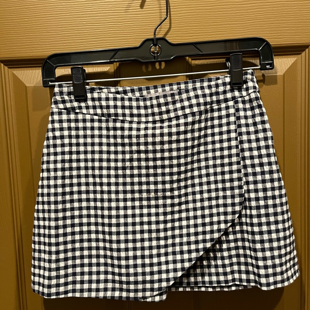 Black and White Gingham Skirt